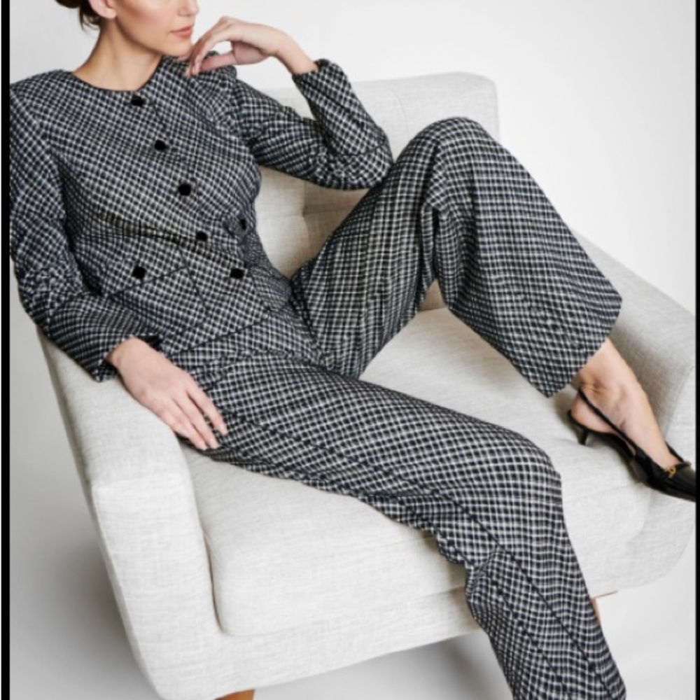 Spanx Perfect Lady Jacket & Wide Leg Pants in Jacquard- NWT!